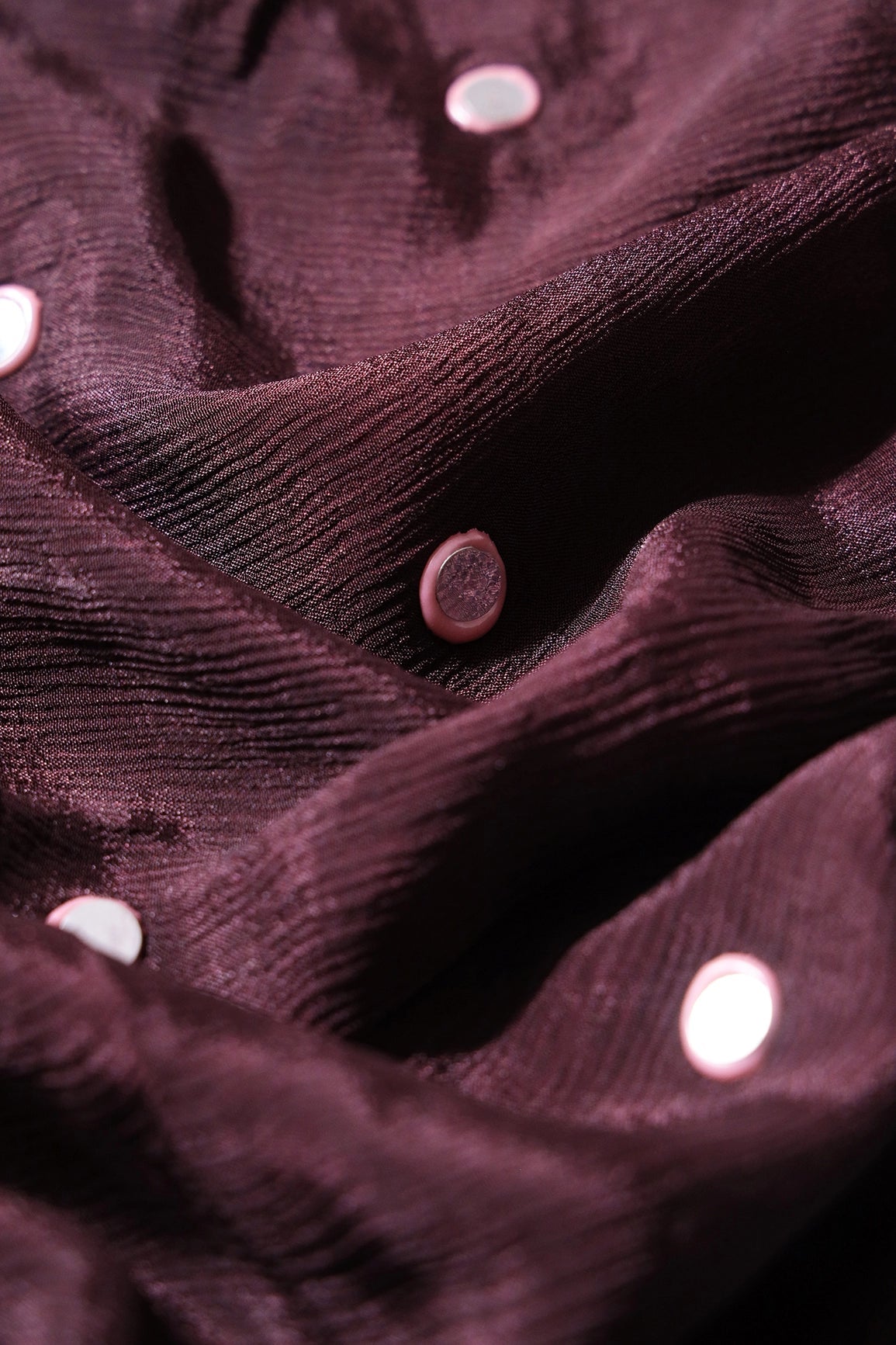 3.25 Meter Cut Piece Of Real Mirror Embroidery Work On Brown Viscose Chinnon Chiffon Fabric - doeraa