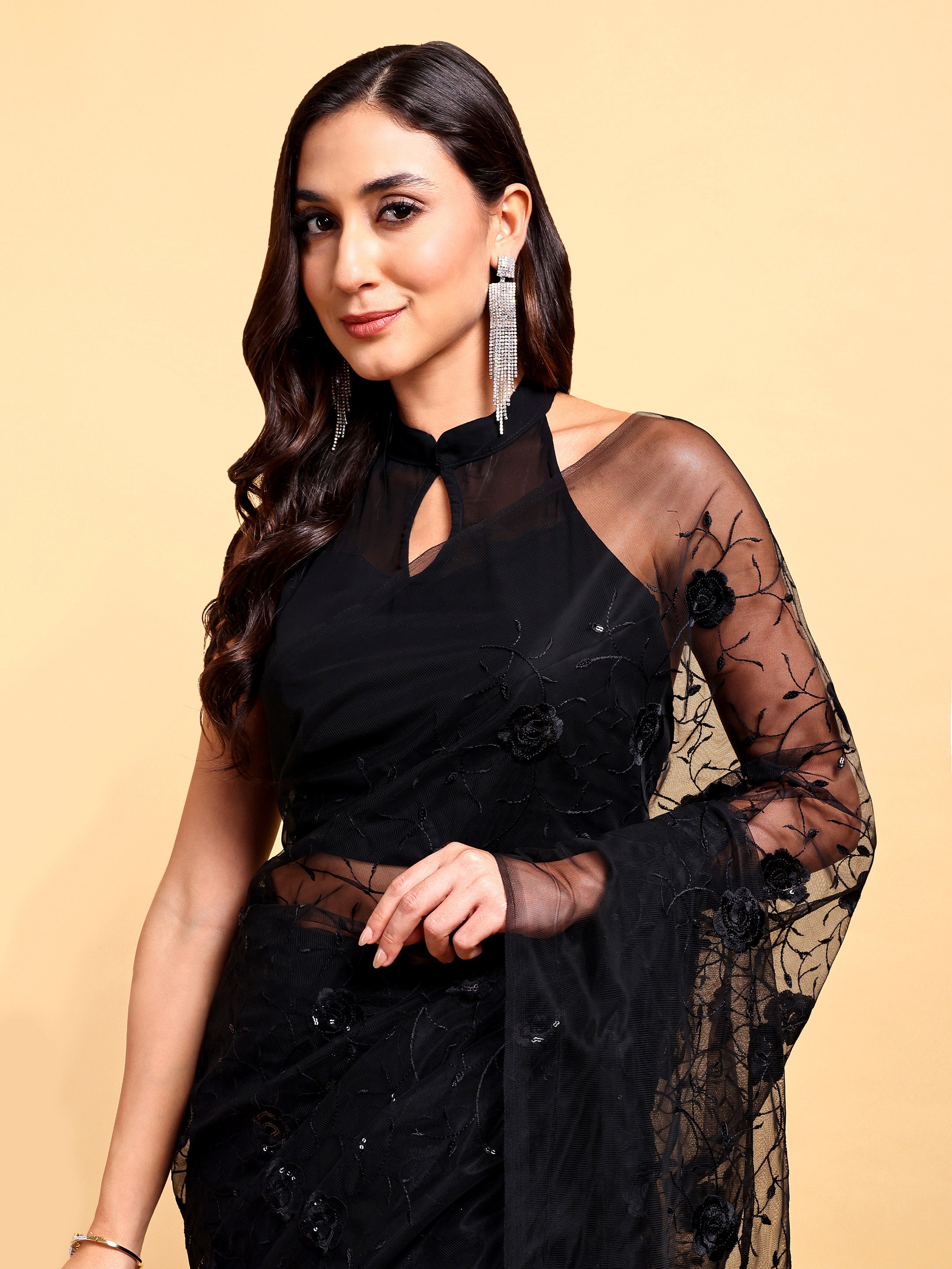 Black Saree Set (2 Piece)