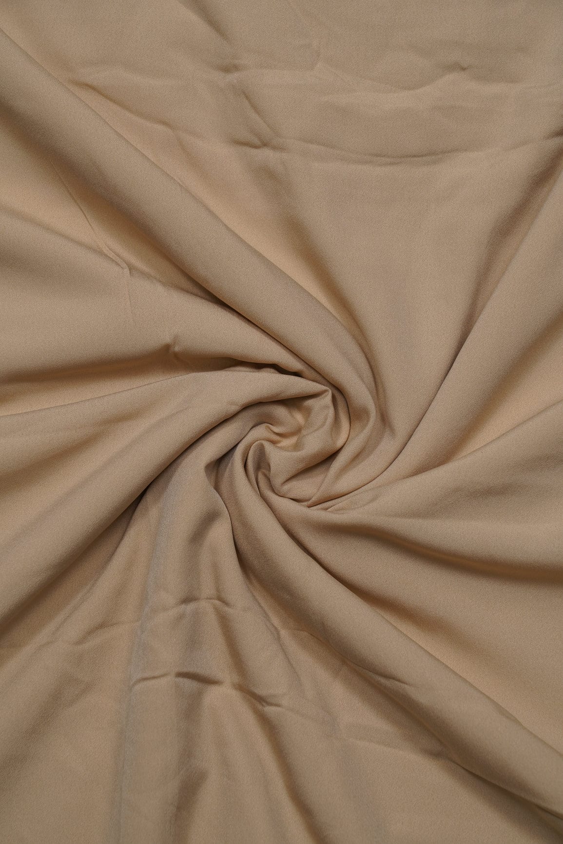 Beige Dyed Crepe Fabric - doeraa