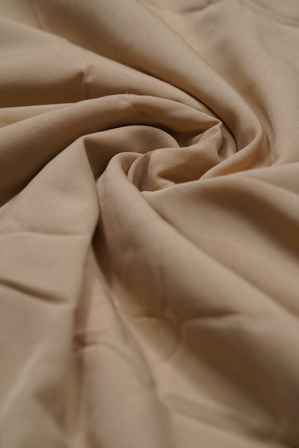 Beige Dyed Crepe Fabric - doeraa
