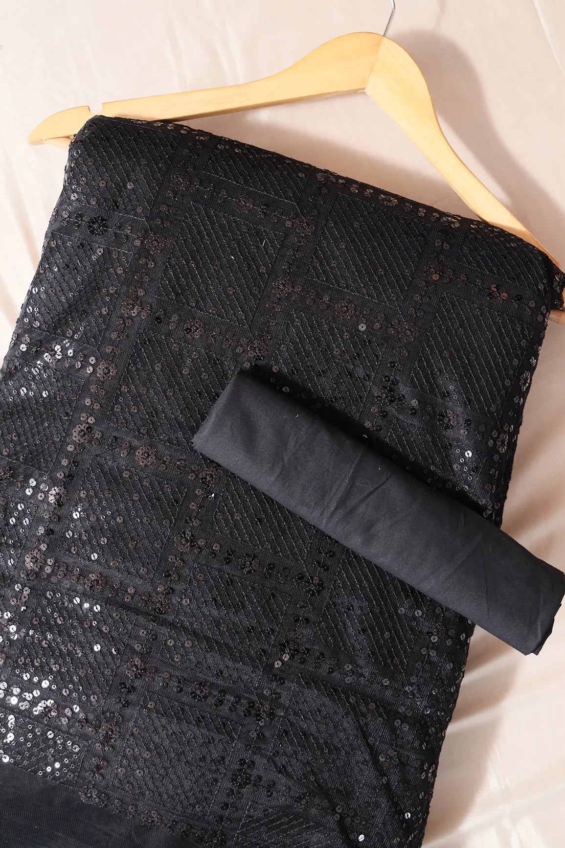 Black Saree set (2 Piece) - doeraa