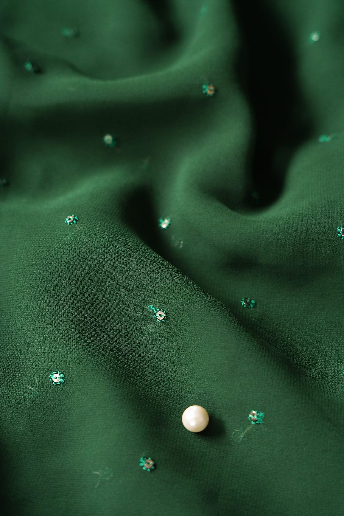 Bottle Green And Green Saree set (2 Piece) - doeraa