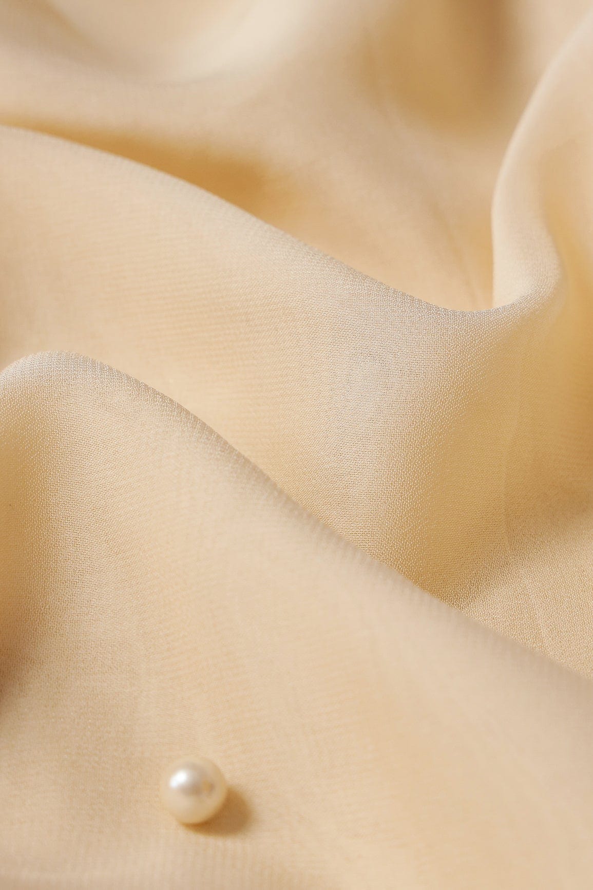 Light Beige Dyed Viscose Georgette Fabric - doeraa