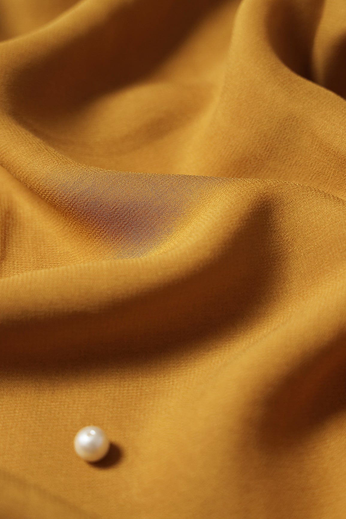 Mustard Dyed Viscose Georgette Fabric - doeraa