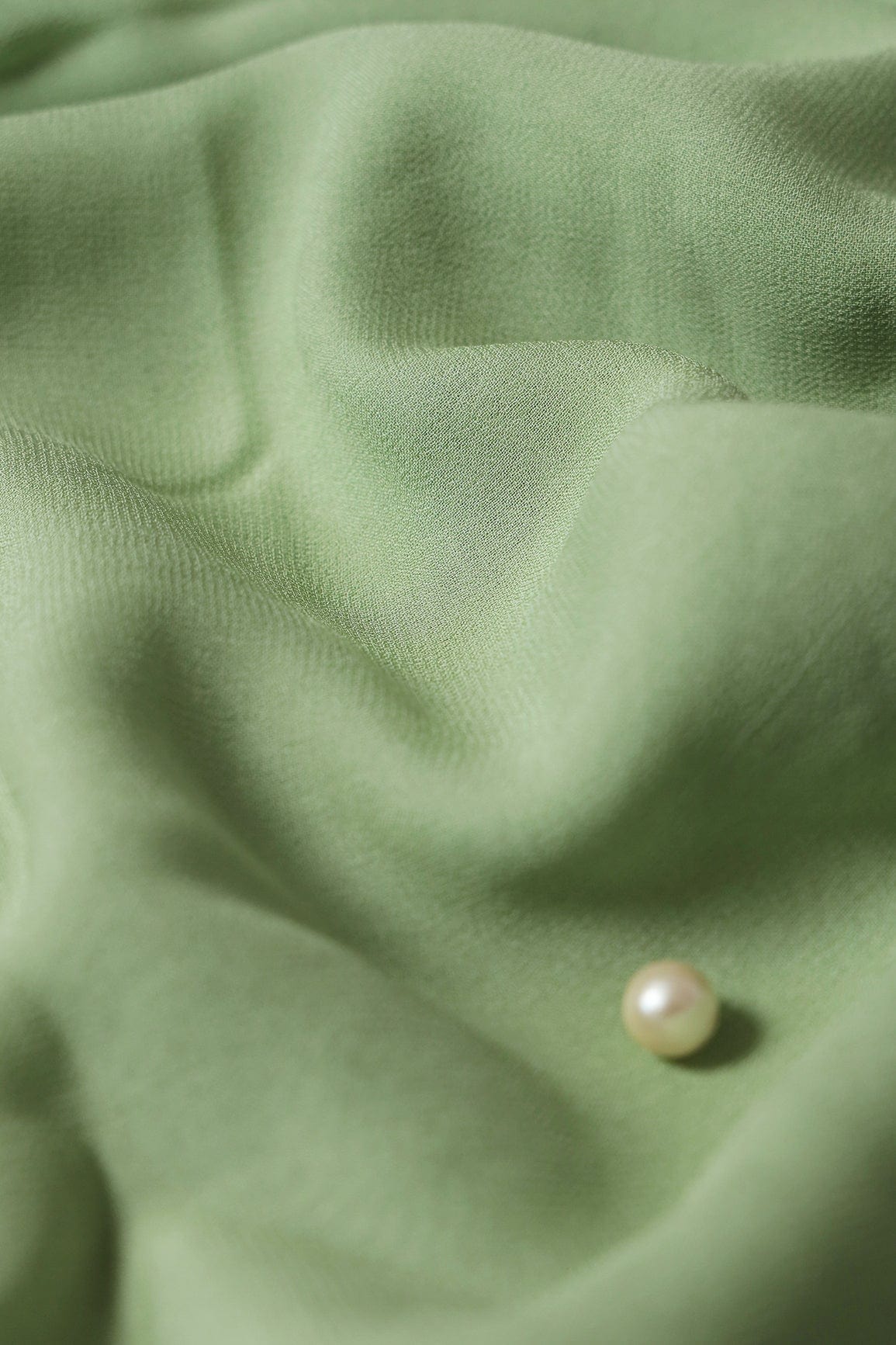 Olive Dyed Viscose Georgette Fabric - doeraa