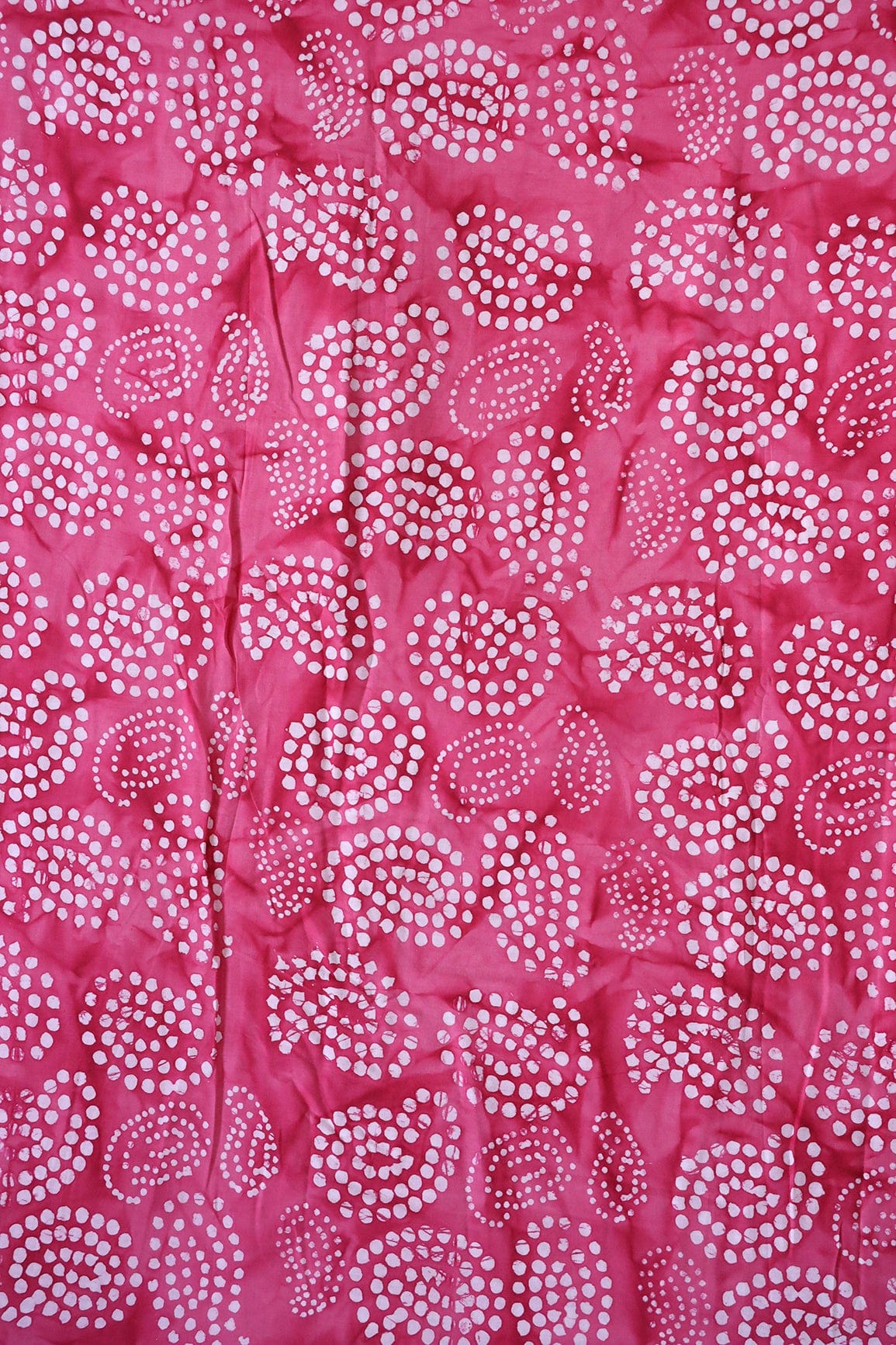 White And Dark Pink Paisley Pattern Batik Handblock Organic Cotton Fabric - doeraa